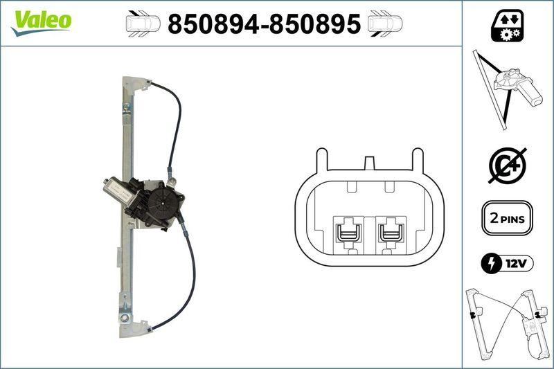 VALEO 850894 Fensterheber hinten links MERCEDES BENZ ML