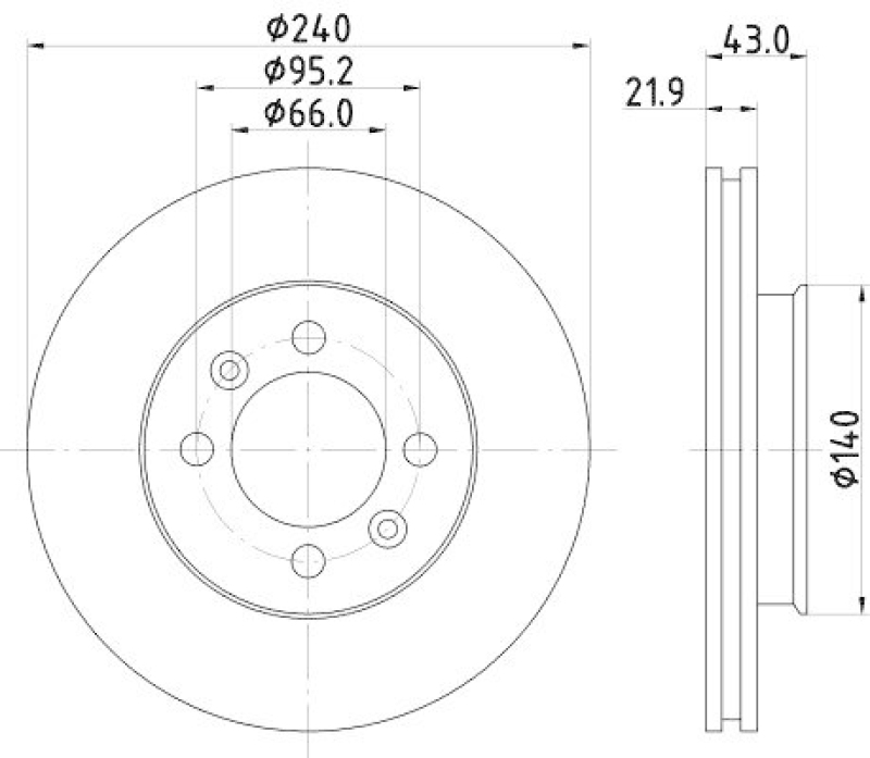 HELLA 8DD 355 101-901 Bremsscheibe f&uuml;r MG/ROVER/AUSTIN