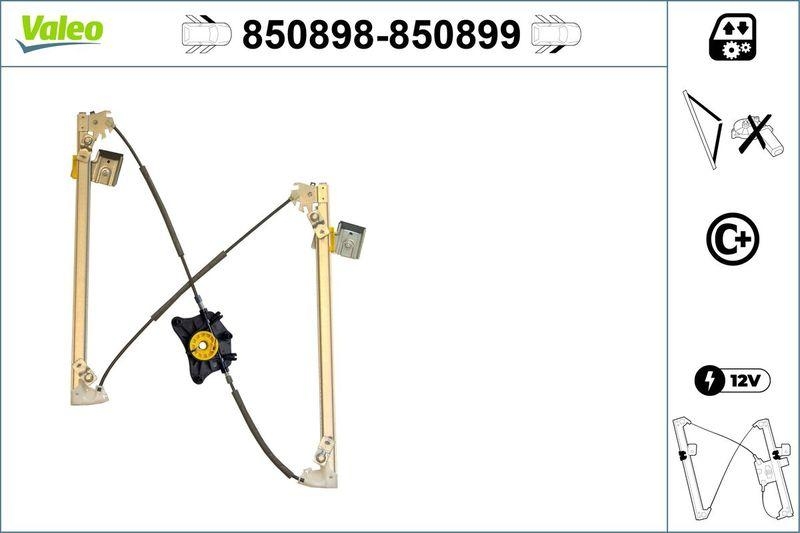 VALEO 850898 Fensterheber (ohne Motor) vorne links MERCEDES