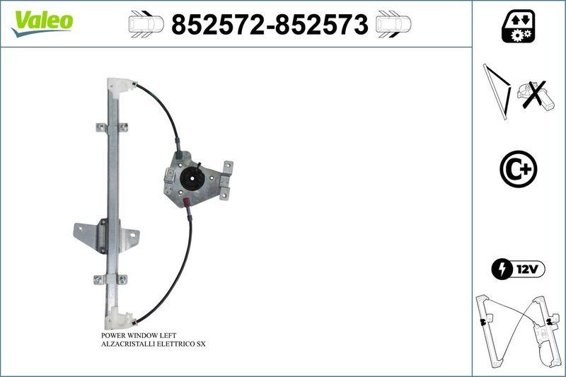 VALEO 852572 Fensterheber Komfortfunktion Vorne/Links