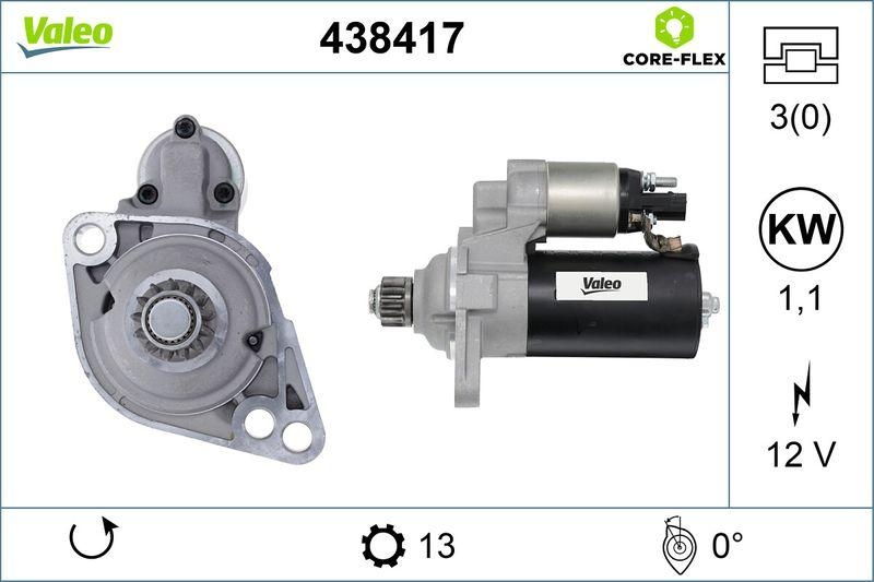 VALEO 438417 Starter - CORE-FLEX VW