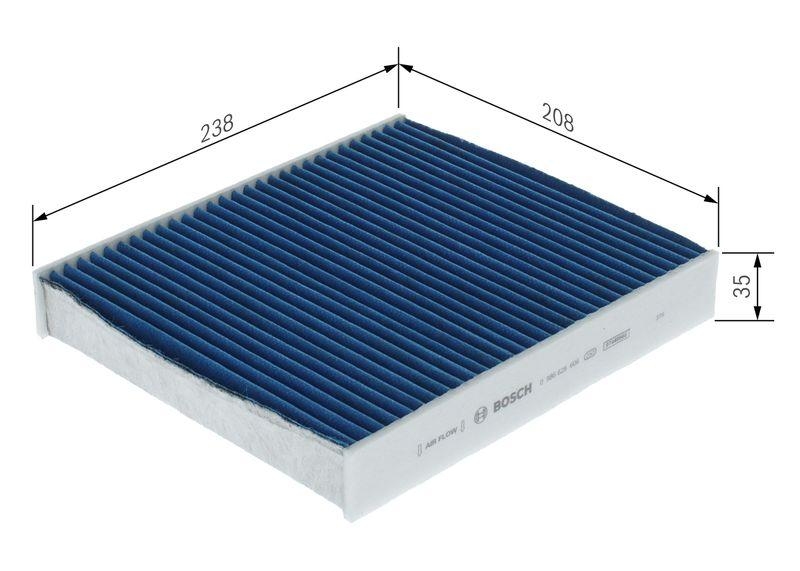 Bosch 0 986 628 606 Aktivkohleinnenraumfilter A8606