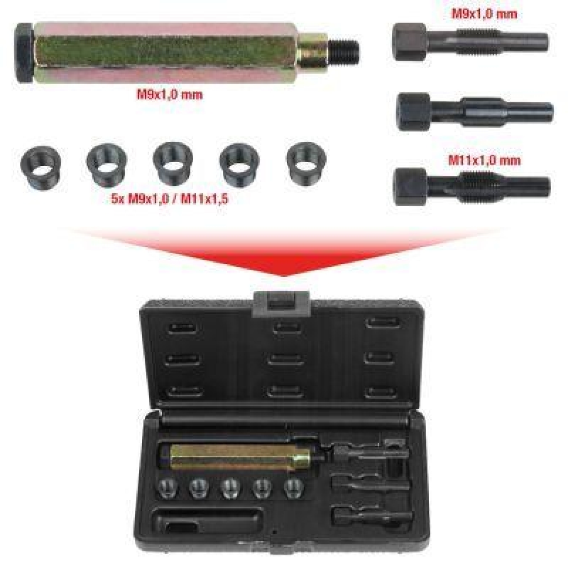 KS TOOLS 150.5030 THREAD fix Reparatur-Satz M9x1 für Glühkerzen