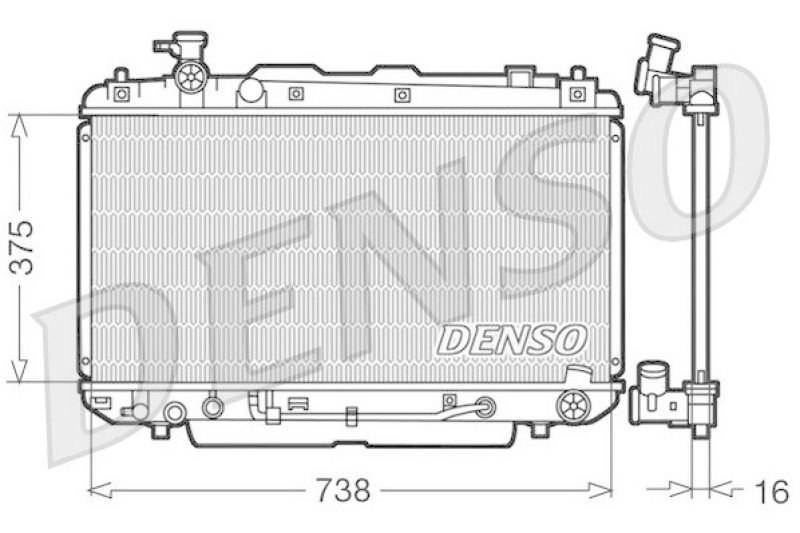 DENSO DRM50022 K&uuml;hler TOYOTA RAV 4 II (CLA2_, XA2_, ZCA2_, ACA2_) 2.0 VVTi 4WD (2000 - 2005)