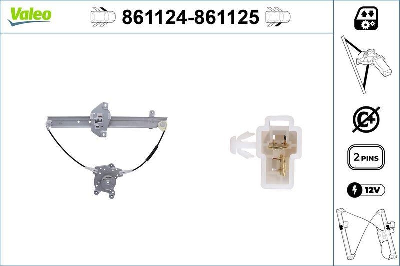VALEO 861124 Fensterheber ohne Komfortfunktion FL