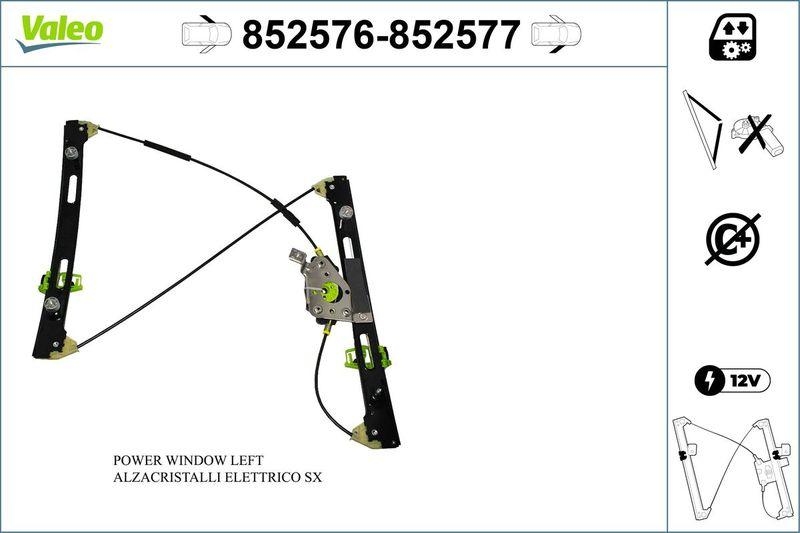 VALEO 852576 Fensterheber Mecha VL BMW