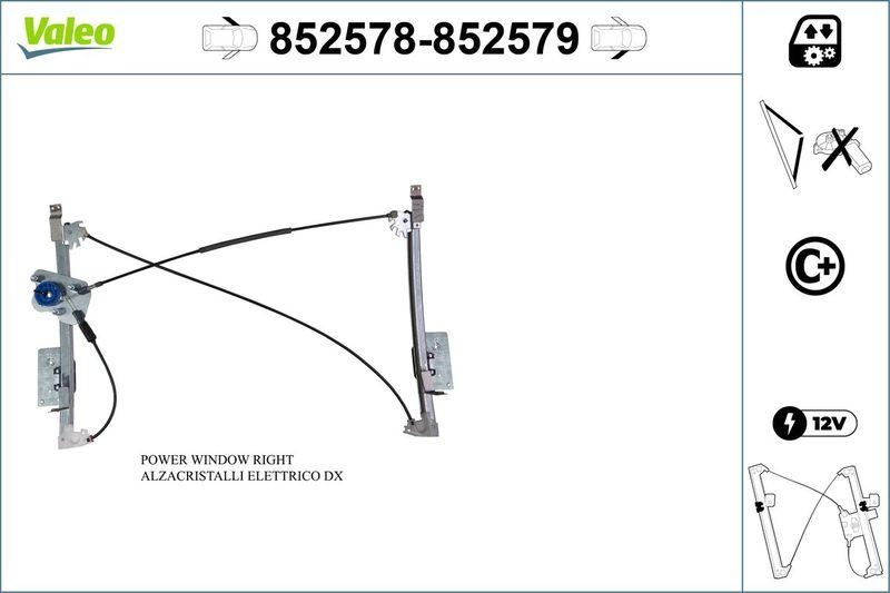 VALEO 852578 Fensterheber Komfortfunktion Vorne/Links