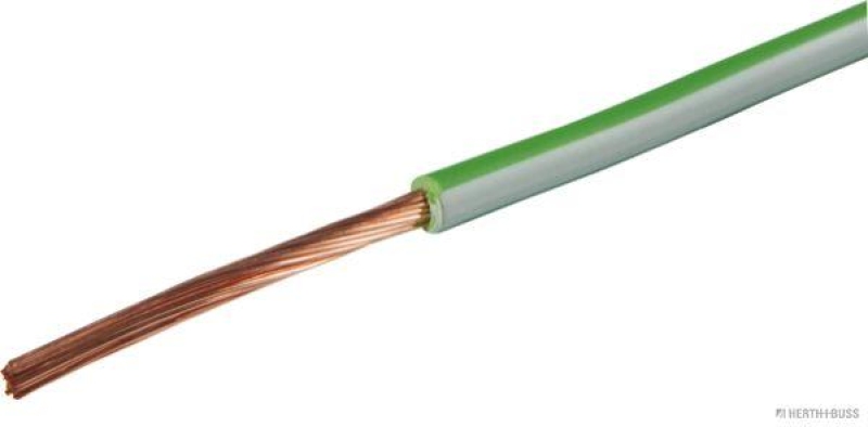 HERTH+BUSS 51275128041 Elektroleitung FLY 1,5 mm&sup2;, gr&uuml;n/wei&szlig;, PVC