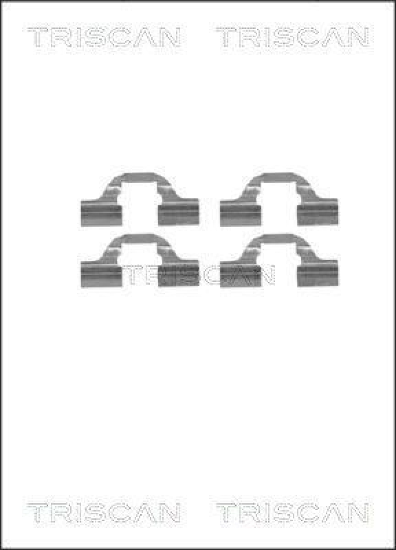 TRISCAN 8105 281595 Montagesatz, Scheibenbremsbelag f&uuml;r Peugeot