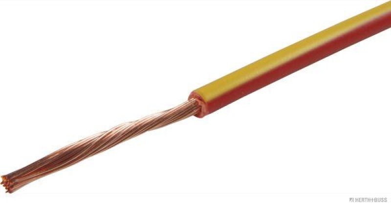 HERTH+BUSS 51275128052 Elektroleitung FLY 1,5 mm², rot/gelb, PVC