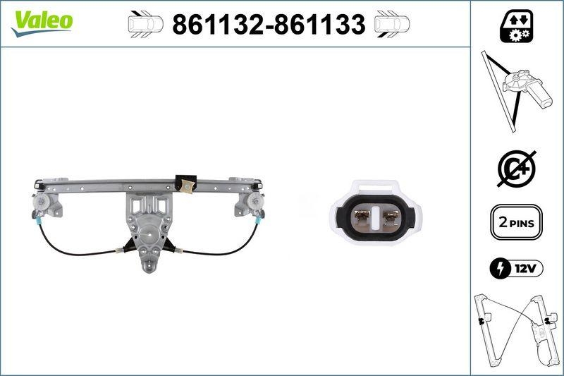 VALEO 861132 Fensterhebersystem ohneKomfort RL Suzuki
