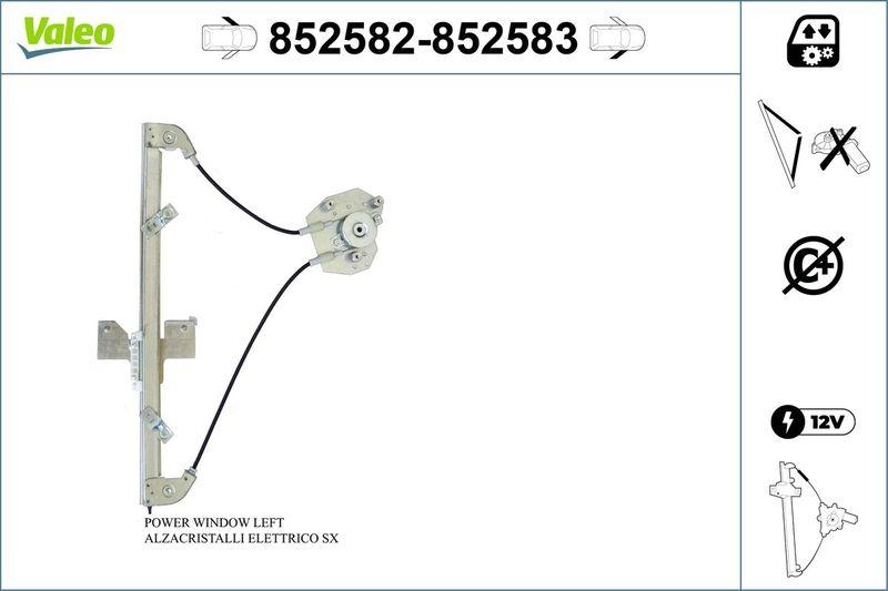 VALEO 852582 Fensterheber Vorne/Links VOLKSWAGEN