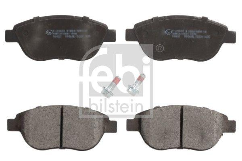 FEBI BILSTEIN 16422 Bremsbelagsatz mit Schrauben f&uuml;r Peugeot
