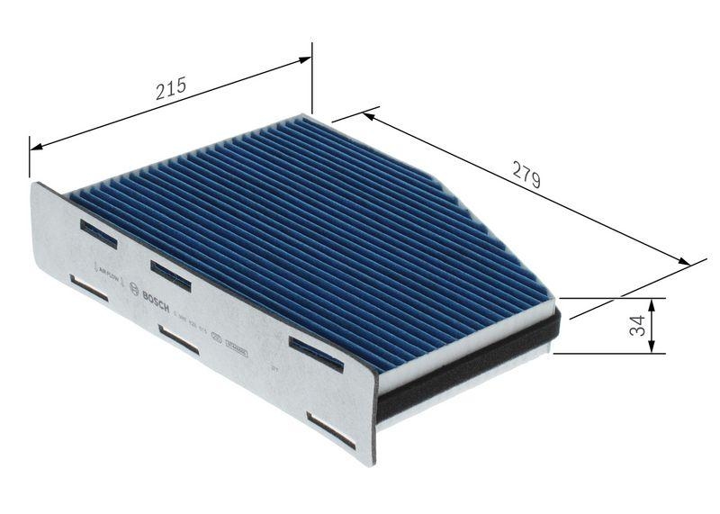 Bosch 0 986 628 615 Aktivkohleinnenraumfilter A8615