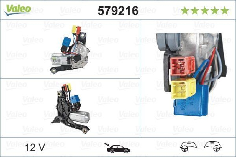 VALEO 579216 Wischermotor Heck