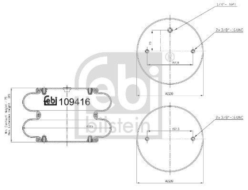 FEBI BILSTEIN 109416 Luftfederbalg für Sauer