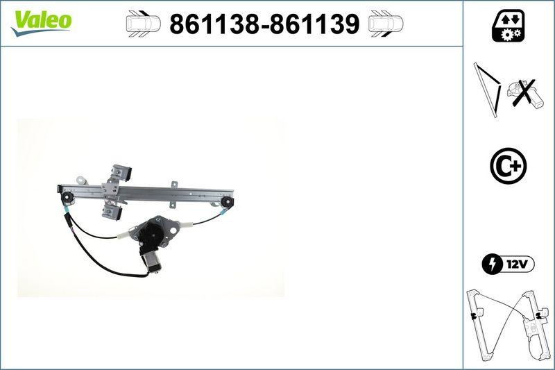 VALEO 861138 Fensterheber nur mit Komfort FL