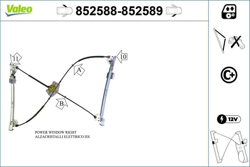VALEO 852588 Fensterheber Komfortfunktion Vorne/L.