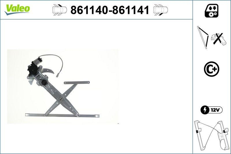 VALEO 861140 Fensterheber nur mit Komfort FL