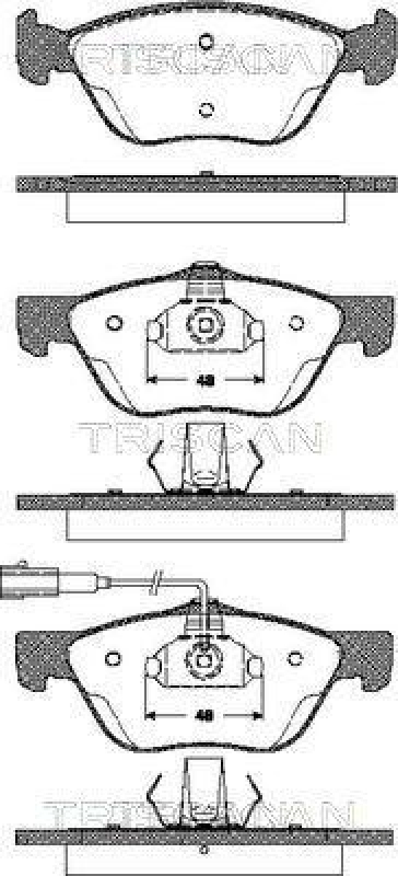 TRISCAN 8110 12010 Bremsbelag Vorne f&uuml;r Alfa 147