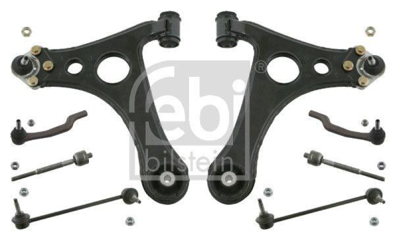 FEBI BILSTEIN 33108 Querlenkersatz mit Spurstangen, Endstücken und Verbindungsstangen für Mercedes-Benz