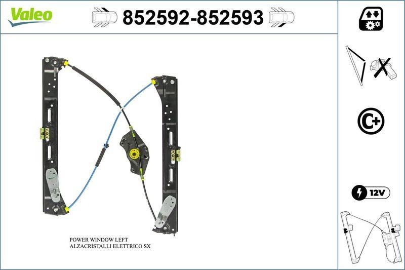 VALEO 852592 Fensterheber Komfortfunktion Vorne/L.