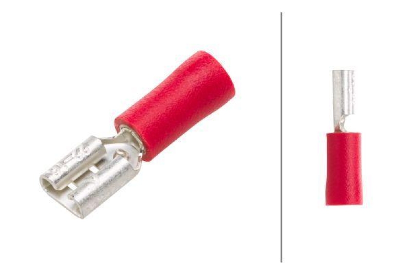 HELLA 8KW 705 392-003 Leitungsverbinder A 51 rot, Flachsteckh&uuml;lse