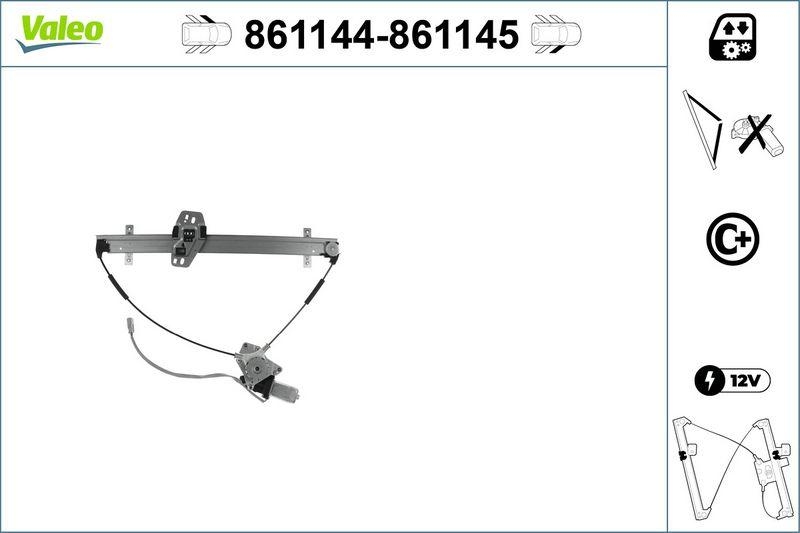 VALEO 861144 Fensterheber nur mit Komfort FL