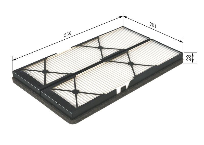 Bosch 1 987 432 044 Innenraumfilter M2044