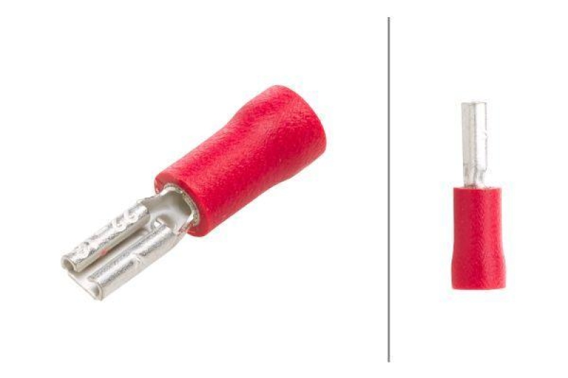 HELLA 8KW 705 393-812 Leitungsverbinder A 01 rot, Flachsteckh&uuml;lse