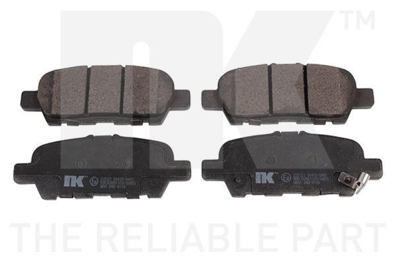 NK 225221 Bremsbelagsatz, Scheibenbremse f&uuml;r INFINITI, NISS, REN, SUZUKI