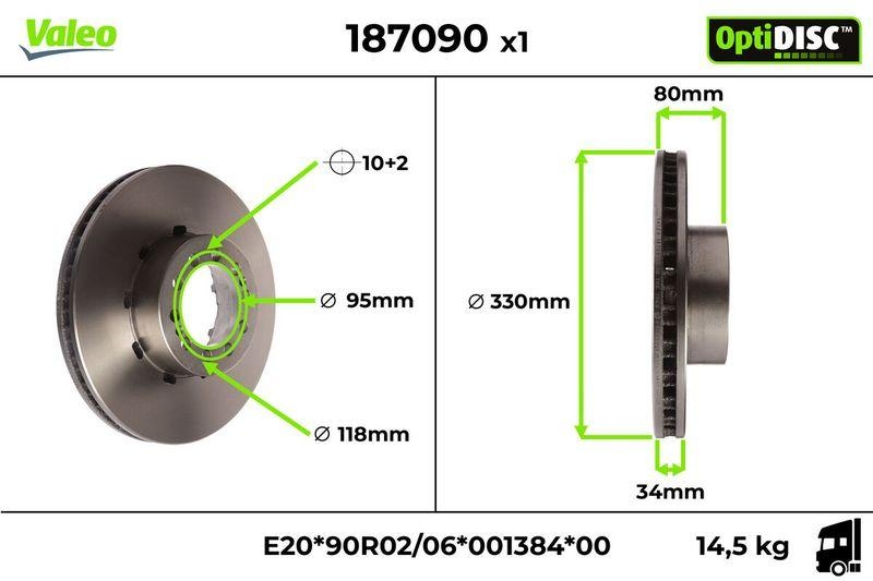 VALEO 187090 Bremsscheibe