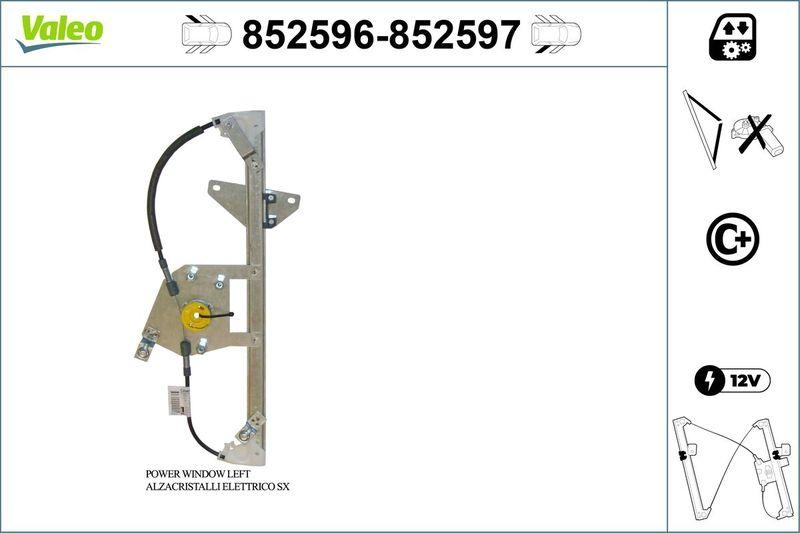 VALEO 852596 Fensterheber Komfortfunktion Hinten/L.