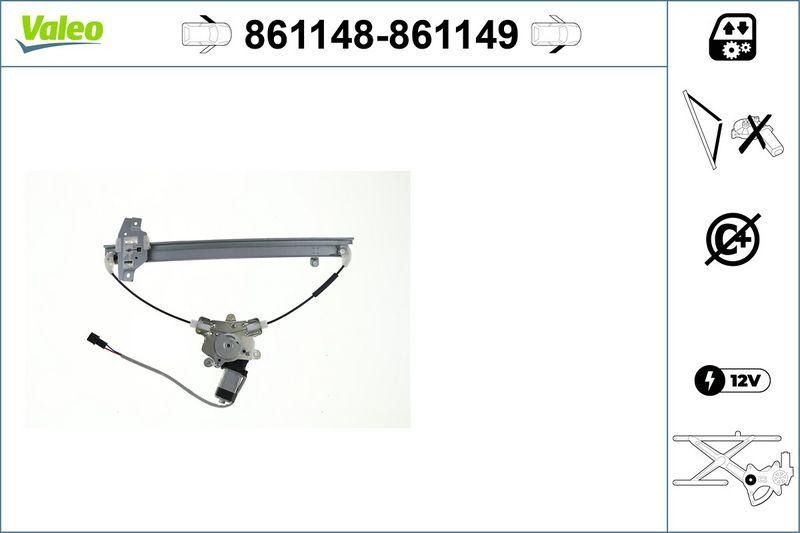 VALEO 861148 Fensterheber Nur Mechanismus FL Toyota
