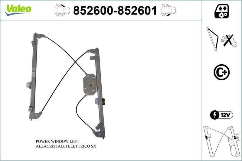 VALEO 852600 Fensterheber Komfortfunktion Vorne/Links