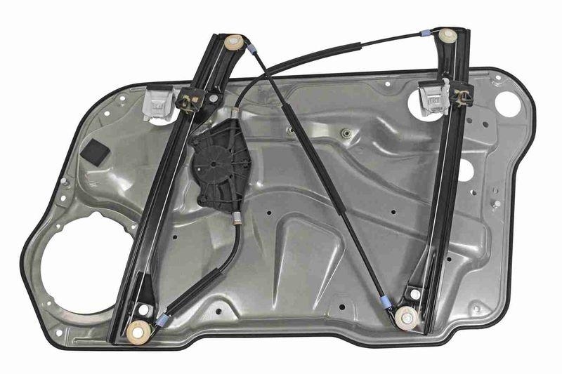 VAICO V10-6327 Fensterheber 4-T&uuml;rig, mit Tr&auml;gerplatte vorne links f&uuml;r VW