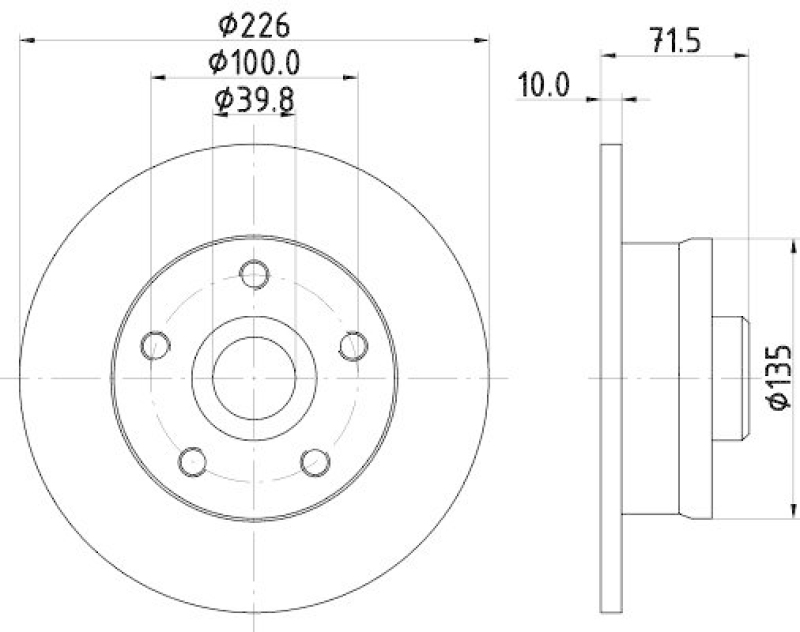 HELLA 8DD 355 102-751 Bremsscheibe f&uuml;r VW/SEAT