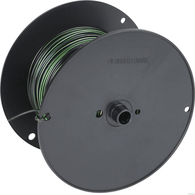 HERTH+BUSS 51274907040 Elektroleitung FLRY-B,1,0 mm², schwarz/grün, PVC