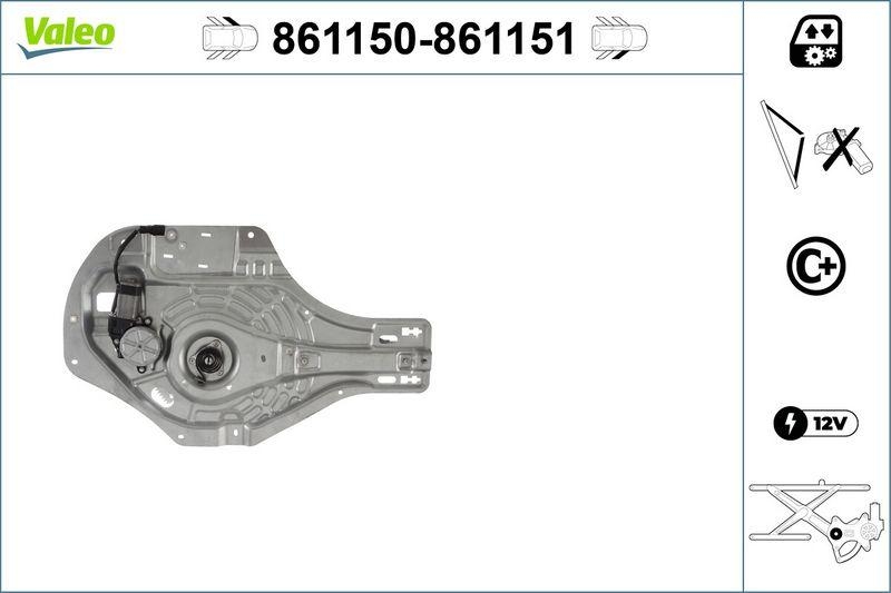 VALEO 861151 Fensterheber nur mit Komfort FR