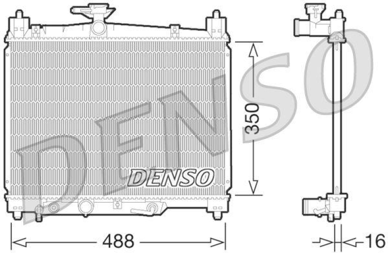 DENSO DRM50066 K&uuml;hler TOYOTA YARIS (SCP1_, NLP1_, NCP1_) 1.0 16V (1999 - 2005)
