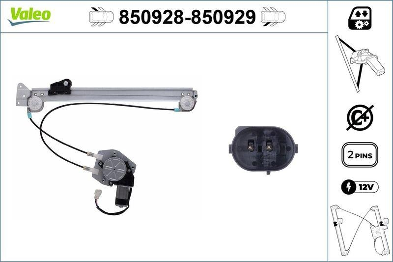 VALEO 850928 Fensterheber hinten links BMW 5 (E39)