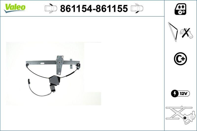 VALEO 861154 Fensterheber nur mit Komfort FL