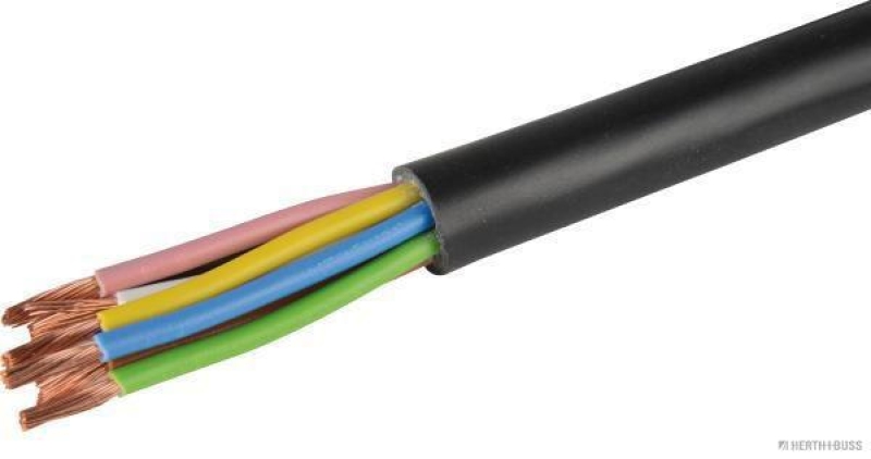 HERTH+BUSS 51275608000 Elektroleitung FLRYY 7 x 1,0 + 1 x 1,5 mm&sup2;, PVC