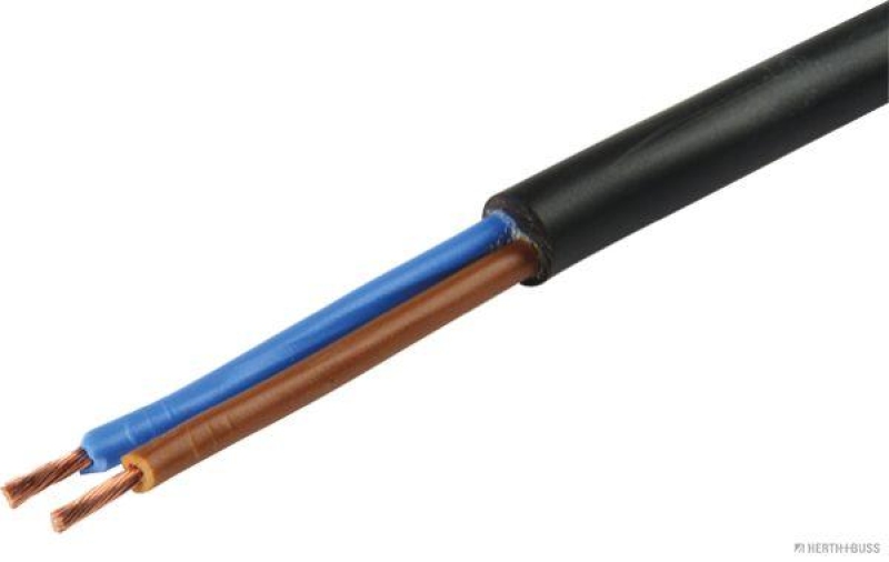 HERTH+BUSS 51275626000 Elektroleitung H05VV-F 2 x 0,75, mm&sup2; braun/blau, PVC