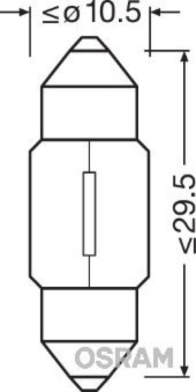 OSRAM 6438 Glühbirne Handschuhfachleuchte 10W