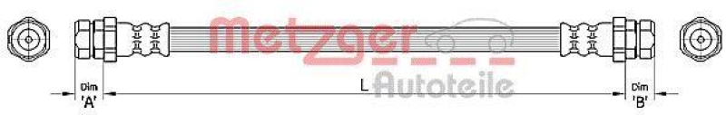 METZGER 4110446 Bremsschlauch f&uuml;r AUDI HA links/rechts