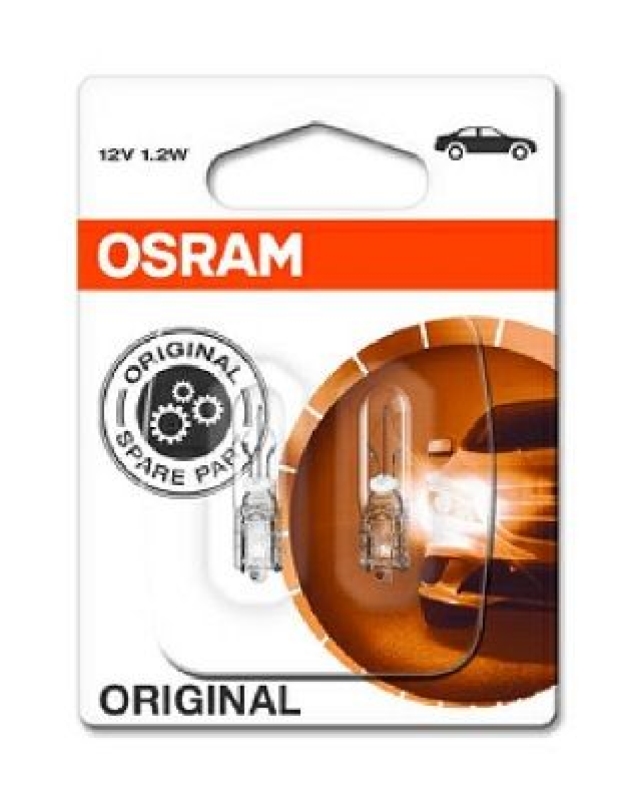 OSRAM 2721-02B Glühlampe Armaturenlicht W2X46 12V 12W