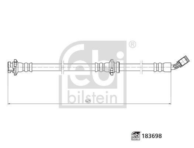 FEBI BILSTEIN 183698 Bremsschlauch f&uuml;r NISSAN