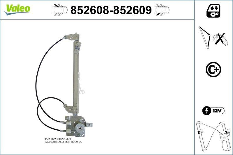 VALEO 852608 Fensterheber Komfortfunktion Hinten/L.