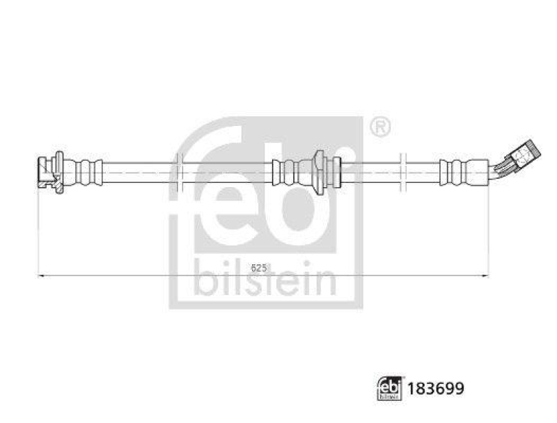 FEBI BILSTEIN 183699 Bremsschlauch f&uuml;r NISSAN